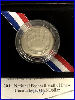 Complete Set 2014 Baseball Hall of Fame Commem Proof/Unc Dollars/Halves