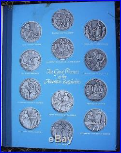 Complete Set 36 Pewter DAR Medal s With COA. Great Women of American Revolution