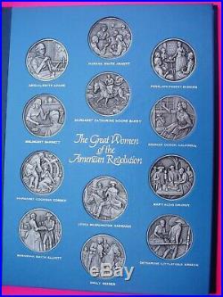 Complete Set 36 Pewter DAR Medals With COA. Great Women of American Revolution