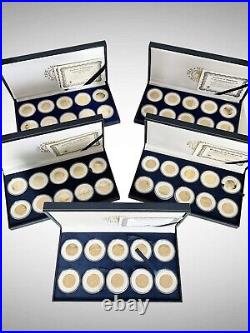 Complete Set 50 Morgan Mint 24K Gold Plated Statehood Quarters 1999-2008 Boxed