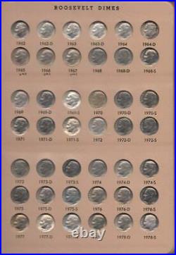 Complete Set Choice Bu/proof Roosevelt Dimes 1946-1978-s Dansco Album