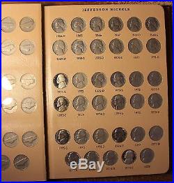 Complete Set Dansco Album Jefferson Nickels 1938-2014 D P S + Bu Proof 219 Coins