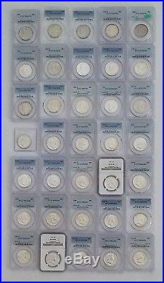 Complete Set Franklin Half Dollars 1948-1963 (35 Coins) PCGS NGC FBL Except 53-S