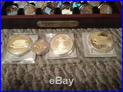 Complete Set Holographic Gold Plated U. S. State Quarters with 9 Additional Coins
