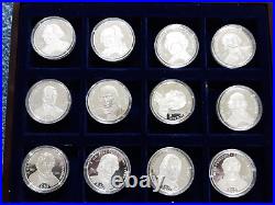 Complete Set Liberia 2000 $20. Silver Coins Us Presidents 42 Coins In 4 Boxes