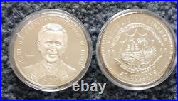 Complete Set Liberia 2000 $20. Silver Coins Us Presidents 42 Coins In 4 Boxes