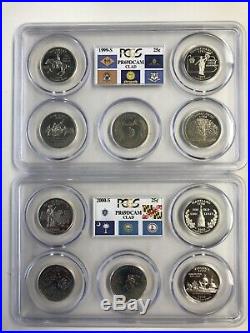 Complete Set Of 1999-2008 Pcgs Pr69dcam Clad State Quarters (50 Different Coins)