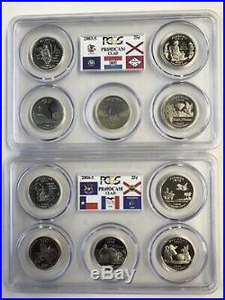 Complete Set Of 1999-2008 Pcgs Pr69dcam Clad State Quarters (50 Different Coins)