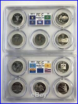 Complete Set Of 1999-2008 Pcgs Pr69dcam Clad State Quarters (50 Different Coins)