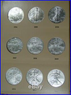 Complete Set Of 34 Uncirculated American Silver Eagles 1986 2019