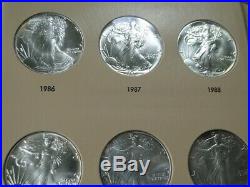 Complete Set Of 34 Uncirculated American Silver Eagles 1986 2019