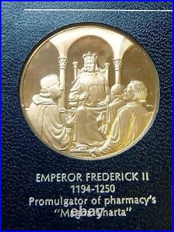 Complete Set Of 36 History Of Pharmacy Bronze Medals In Album