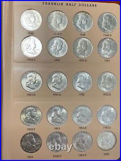 Complete Set Of Franklin Half Dollars 1948-1963 Choice Gem Bu Coins 35 Total
