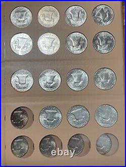 Complete Set Of Franklin Half Dollars 1948-1963 Choice Gem Bu Coins 35 Total