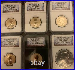 Complete Set Of Reverse Proof Coin & Chronicles Set In NGC PR69 + Bonus Coin