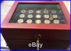 Complete Set Presidential Dollar (195 Coins) 2007 2016 with 2 wooden cases
