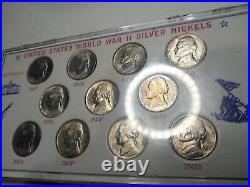 Complete Set of 1942-1945 Silver War Nickels 11 Coins in Gem BU Nice High Grade