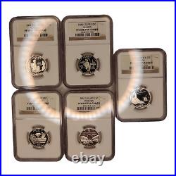 Complete Set of 1999-2008 US 90% SILVER PROOF State Quarters 50 coins MS69 NGC 4