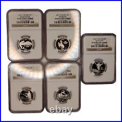 Complete Set of 1999-2008 US 90% SILVER PROOF State Quarters 50 coins MS69 NGC 4