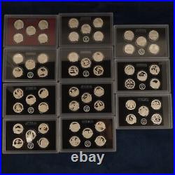 Complete Set of 2010-2020 America the Beautiful Silver Quarters in Box w COA