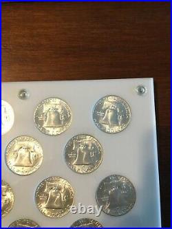 Complete Set of 35 GEM Uncirculated Franklin Half Dollars 1948-1963 in Capital P