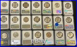 Complete Set of 35 Silver Franklin Half Dollar Coins 1948 1963, All MS 64