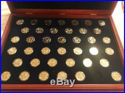 Complete Set of 39 Presidential Gold Plated $1 Coins With Case with 2 bonus coin