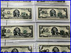 Complete Set of 50 $2 Two Dollar Bill Color Overlay US State Landmark 2003 WOW