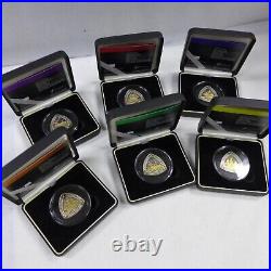 Complete Set of (6) 2006 BERMUDA $3 SILVER PROOF GOLD GILT SHIPWRECK COINS withCOA
