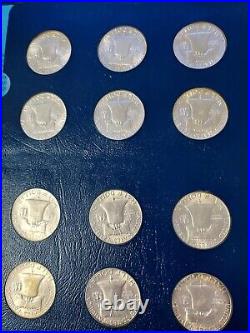 Complete Set of Ben Franklin Silver Half Dollars 35 Coins 1948-1963 HIGH QUALITY