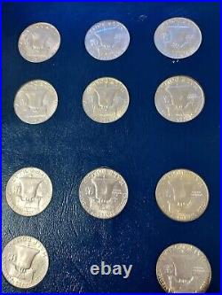 Complete Set of Ben Franklin Silver Half Dollars 35 Coins 1948-1963 HIGH QUALITY