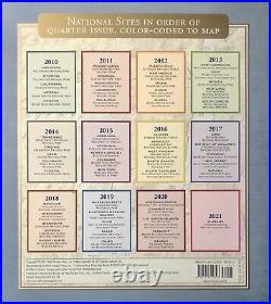 Complete Set of D & P ATB Quarters, 2010-2021, all BU, in Folding Map Album