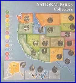 Complete Set of D & P ATB Quarters, 2010-2021, all BU, in Folding Map Album