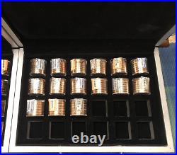 Complete Set of Presidential Dollar Coins & 12 Coin Rolls withDisplay Box