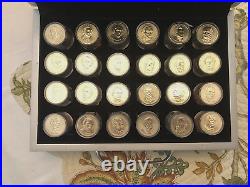 Complete Set of Presidential Dollar Coins & 12 Coin Rolls withDisplay Box