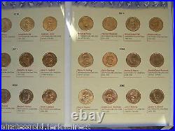Complete Set of Presidential One Dollar Coins with Album 2007 to 2020 P Mint