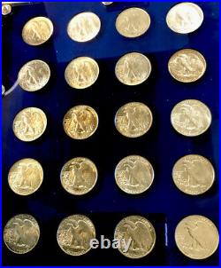 Complete Short Set of Liberty Walking Half Dollars 1941-47 Blue Capital Holder