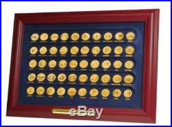 Complete State Quarter Set Gold Plated in Frame Complete State Quarter Set Coin
