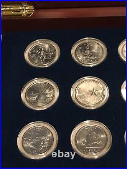 Complete Statehood Quarters Collection in Nice Wooden Box with Certificate/ COA