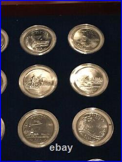 Complete Statehood Quarters Collection in Nice Wooden Box with Certificate/ COA