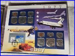 Complete U. S. Uncirculated Mint Sets Collection (1965-2000) with Annual Stamps