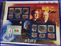 Complete U. S. Uncirculated Mint Sets Collection (1965-2000) with Annual Stamps