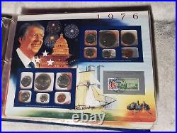 Complete U. S. Uncirculated Mint Sets Collection (1965-2000) with Annual Stamps