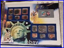 Complete U. S. Uncirculated Mint Sets Collection (1965-2000) with Annual Stamps