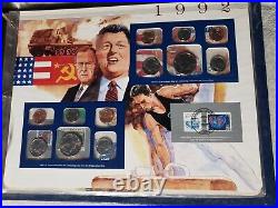 Complete U. S. Uncirculated Mint Sets Collection (1965-2000) with Annual Stamps