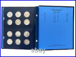 Complete Unc. Franklin Half Dollar Set In Whitman Album (1948-1963) 35 Coins