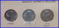 Complete Uncirculated Set Susan B. Anthony Dollars (all 18 Coins)