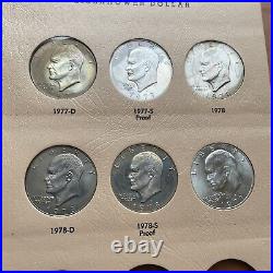 Complete Unique BU Eisenhower Set 32+1 Coins New Dansco Album