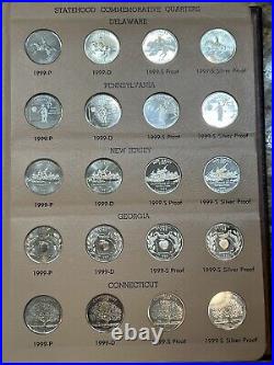 Complete Washington State Quarter Set 1999 To 2003 Pds 100 Total 25 Silver Proof