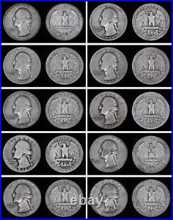 Complete Washington silver quarter date/mint set (1932-1964)